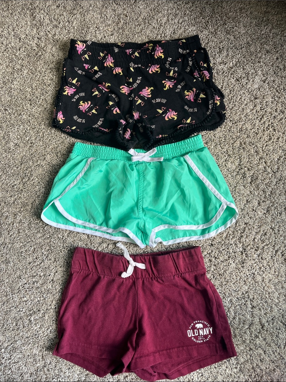 Old Navy Burgundy Knit Shorts with Drawstring